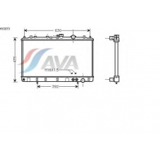HY2073 AVA Радиатор, охлаждение двигателя