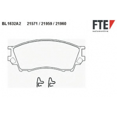 BL1632A2 FTE Комплект тормозных колодок, дисковый тормоз