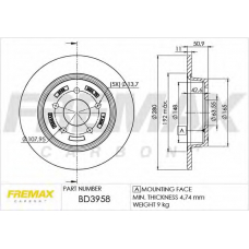 BD-3958 FREMAX Тормозной диск