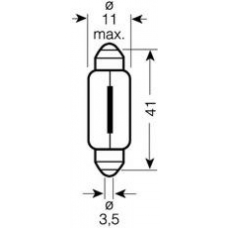 6411-02B OSRAM Лампа накаливания, фонарь освещения номерного знак