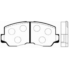 J PA-502AF JAPANPARTS Комплект тормозных колодок, дисковый тормоз