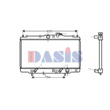 100210N AKS DASIS Радиатор, охлаждение двигателя