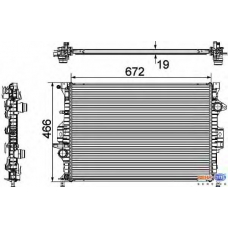 8MK 376 745-601 HELLA Радиатор, охлаждение двигателя