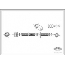 19032714 CORTECO Тормозной шланг