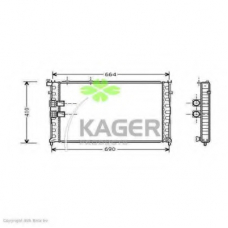 31-3593 KAGER Радиатор, охлаждение двигателя