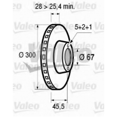 186461 VALEO Тормозной диск