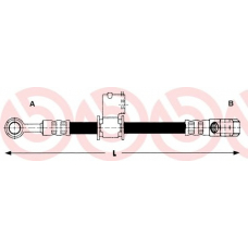 T 28 066 BREMBO Тормозной шланг