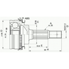 CVJ5341.10 OPEN PARTS Шарнирный комплект, приводной вал