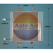 16-1363 AUTO AIR GLOUCESTER Конденсатор, кондиционер