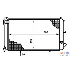 8MK 376 719-211 HELLA Радиатор, охлаждение двигателя