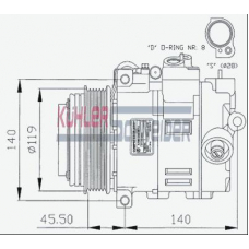 8409901 KUHLER SCHNEIDER Компрессор, кондиционер