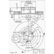 09.6948.11 BREMBO Тормозной диск