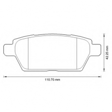 572653B BENDIX Комплект тормозных колодок, дисковый тормоз