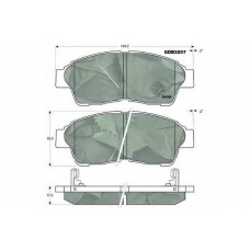 GDB3207 TRW Комплект тормозных колодок, дисковый тормоз
