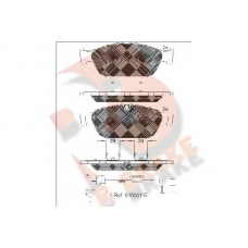 RB1993 R BRAKE Комплект тормозных колодок, дисковый тормоз