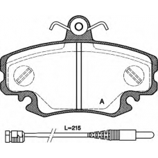 BPA0141.30 OPEN PARTS Комплект тормозных колодок, дисковый тормоз