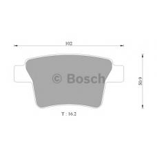 0 986 AB9 355 BOSCH Комплект тормозных колодок, дисковый тормоз