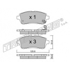 809.0 TRUSTING Комплект тормозных колодок, дисковый тормоз