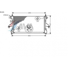 PE2305 AVA Радиатор, охлаждение двигателя