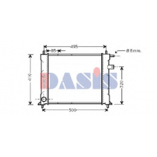 370330N AKS DASIS Радиатор, охлаждение двигателя