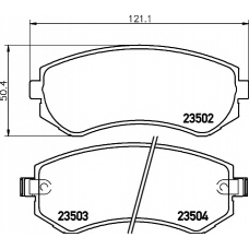 8DB 355 017-201 HELLA PAGID Комплект тормозных колодок, дисковый тормоз