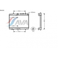 PEA2202 AVA Радиатор, охлаждение двигателя