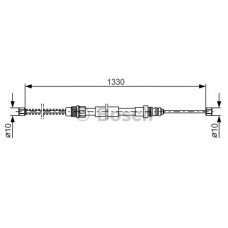 1 987 477 156 BOSCH Трос, стояночная тормозная система