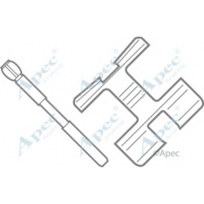 KIT214 APEC Комплектующие, тормозные колодки