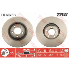 DF6073S TRW Тормозной диск