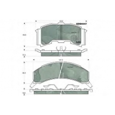 GDB4047 TRW Комплект тормозных колодок, дисковый тормоз