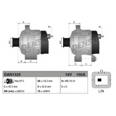 DAN1325 DENSO Генератор