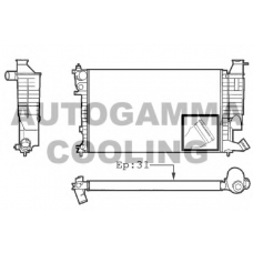 101312 AUTOGAMMA Радиатор, охлаждение двигателя