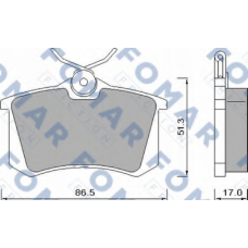 FO 448181 FOMAR ROULUNDS Комплект тормозных колодок, дисковый тормоз