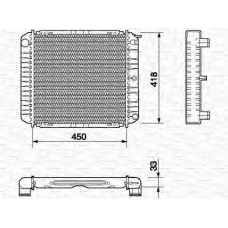 350213657000 MAGNETI MARELLI Радиатор, охлаждение двигателя