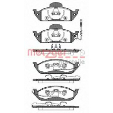 0697.01 METZGER Комплект тормозных колодок, дисковый тормоз