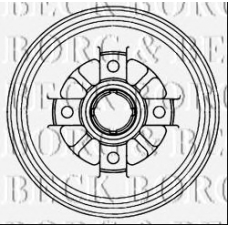 BBR7240 BORG & BECK Тормозной барабан
