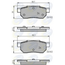 CBP0460 COMLINE Комплект тормозных колодок, дисковый тормоз