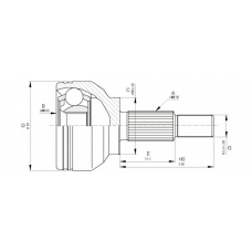 CVJ5672.10 OPEN PARTS Шарнирный комплект, приводной вал