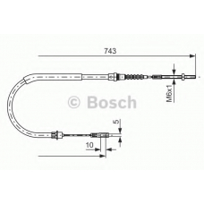 1 987 477 566 BOSCH Трос, стояночная тормозная система