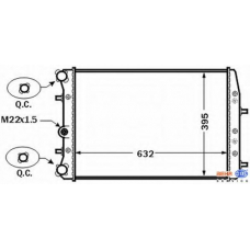 8MK 376 772-521 HELLA Радиатор, охлаждение двигателя