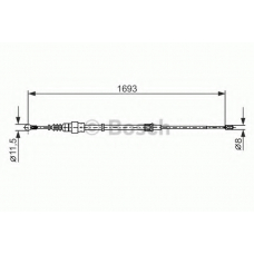 1 987 477 698 BOSCH Трос, стояночная тормозная система