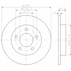 8DD 355 110-901 HELLA PAGID Тормозной диск