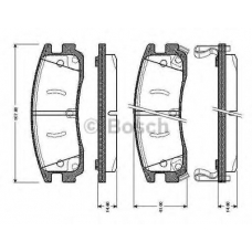 0 986 TB2 726 BOSCH Комплект тормозных колодок, дисковый тормоз