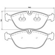 P 06 019 BREMBO Комплект тормозных колодок, дисковый тормоз