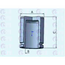 151027-C ERT Поршень, корпус скобы тормоза