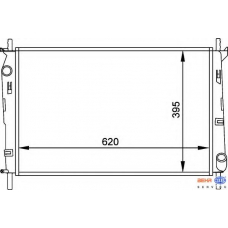 8MK 376 706-631 HELLA Радиатор, охлаждение двигателя