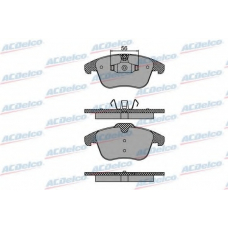 AC996081D AC Delco Комплект тормозных колодок, дисковый тормоз