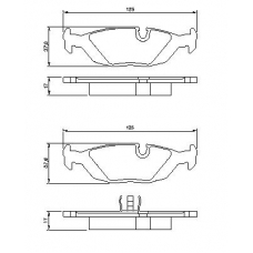 0 986 466 751 BOSCH Комплект тормозных колодок, дисковый тормоз