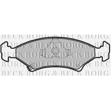 BBP1610 BORG & BECK Комплект тормозных колодок, дисковый тормоз