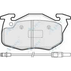 PAD1040 APEC Комплект тормозных колодок, дисковый тормоз